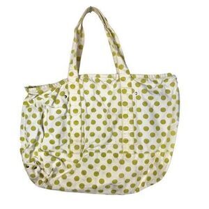 J. Crew Y2K Lime Green Polka Dot Tote Bag